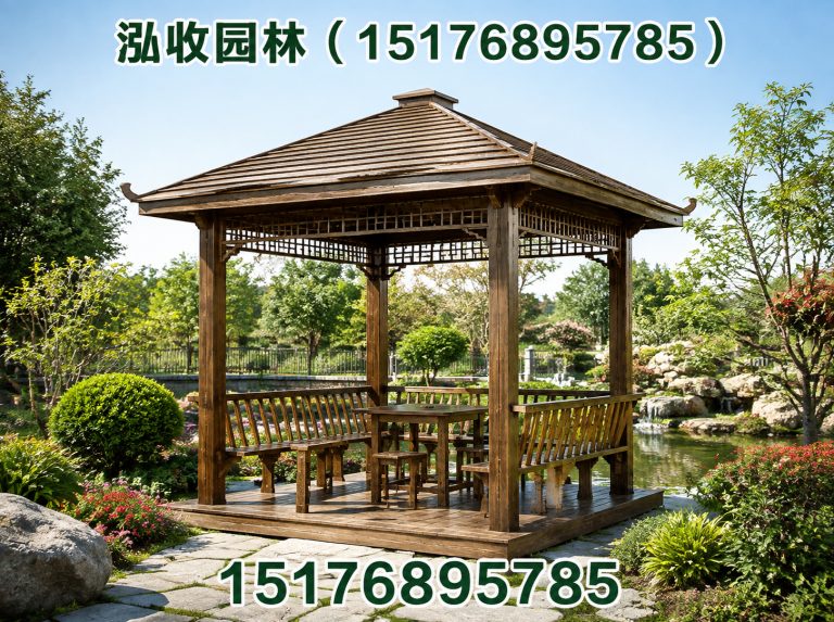 十堰防腐木凉亭展示图